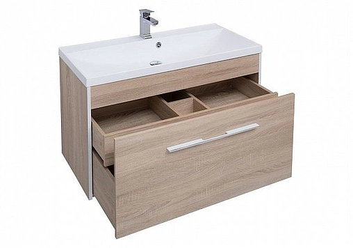 Тумба под умывальник подвесная Aquanet Августа 100 дуб сонома 00210021