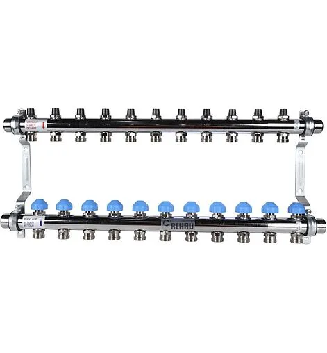 Группа коллекторная без расходомеров 11 отводов 1&quot;н/н x ¾&quot;ек Rehau HKV 12181111001