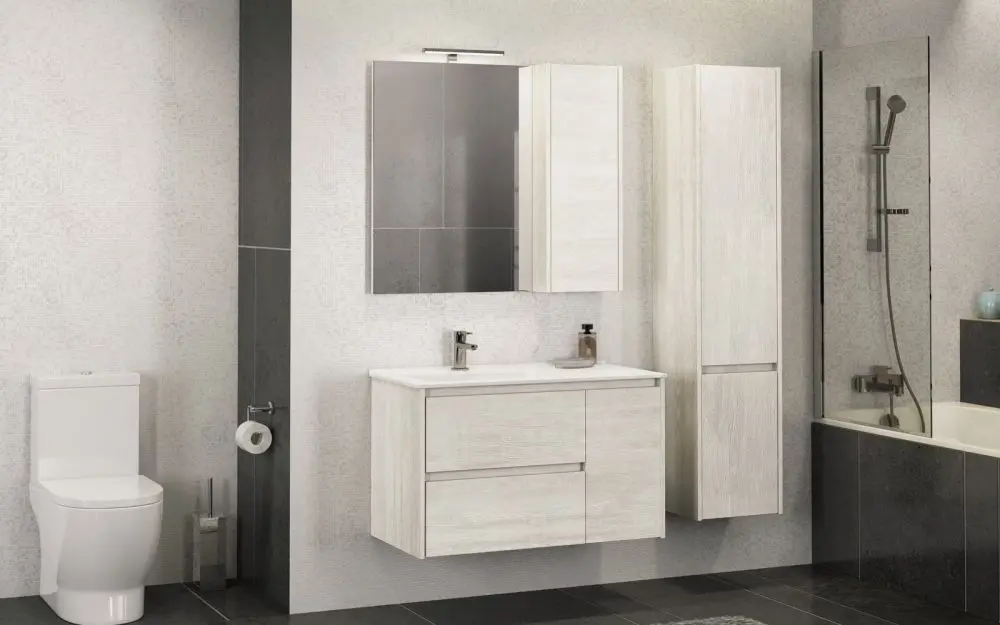 Шкаф-пенал подвесной Comforty Бремен 35 дуб белый 00004142376CF Шкаф-пенал подвесной Comforty Бремен 35 дуб белый 00004142376CF, 5