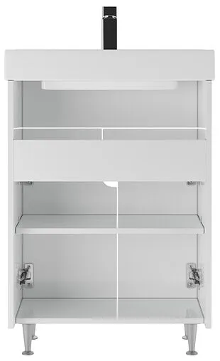 Тумба-умывальник напольный Айсберг Лилия 60 белый DA2013T+4607152361674