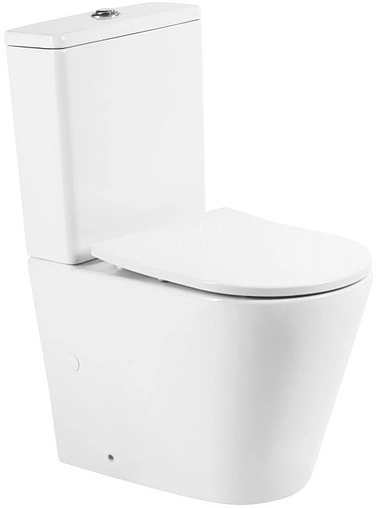 Унитаз-компакт безободковый BelBagno Flay-R белый BB2149CPR+BB2149T