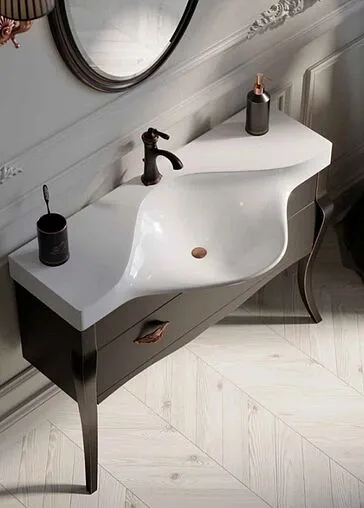 Тумба под умывальник напольная Clarberg Borgia T11/BLK чёрный с патиной BOR0111BLK Тумба под умывальник напольная Clarberg Borgia T11/BLK чёрный с патиной BOR0111BLK