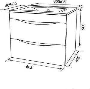 Тумба под умывальник подвесная IDDIS Cloud 60 белый CLO60W0i95 Тумба под умывальник подвесная IDDIS Cloud 60 белый CLO60W0i95, 2