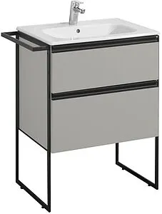 Тумба-умывальник подвесная Roca Domi 60 серый матовый ZRU9307873+ Тумба-умывальник подвесная Roca Domi 60 серый матовый ZRU9307873+, 3