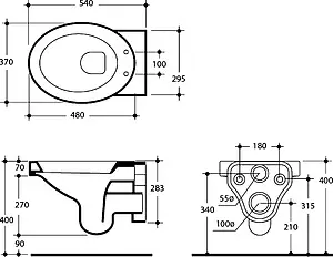 Унитаз подвесной Kerasan Cento белый 351501 Унитаз подвесной Kerasan Cento белый 351501, 2