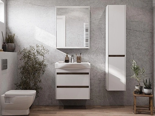 Тумба-умывальник Aquaton Нортон 65 белый глянец 1A2488K0NT010