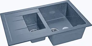 Мойка кухонная GranFest Quadro Q-775KL графит Мойка кухонная GranFest Quadro Q-775KL графит, 1