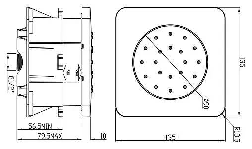 Душевая форсунка Ravak Chrome 990.00 хром X07P346