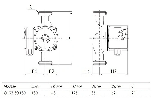Насос циркуляционный Unipump CP 25-80 180 67837