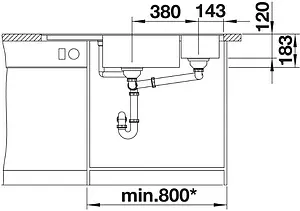 Мойка кухонная Blanco Blanco Delta II 104.2 алюметаллик 523672, 3