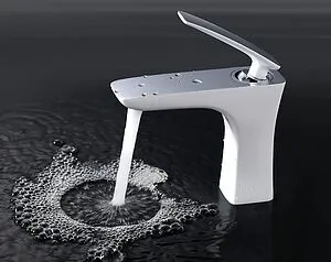 Смеситель для раковины Timo Helmi белый/хром 4061/00-16F Смеситель для раковины Timo Helmi белый/хром 4061/00-16F, 3