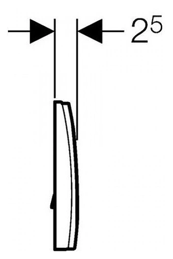 Клавиша смыва для унитаза Geberit Delta 11 115.120.46.1 хром матовый