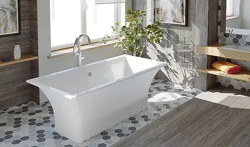 Ванна отдельностоящая из искусственного камня Bas Мадрид 170х80 белый ВА00006