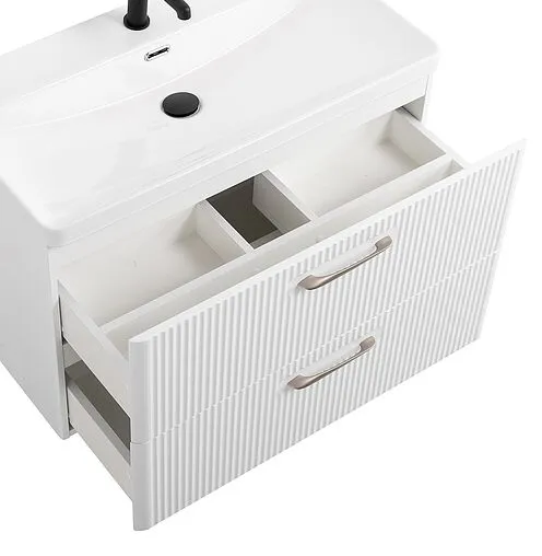 Тумба-умывальник подвесная BelBagno DUE 80 Bianco Lucido DUE-800-2C-SO-BL-P+BB-8076-3-80