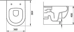 Унитаз подвесной безободковый Allen Brau Priority антрацит 4.31002.AN, 2