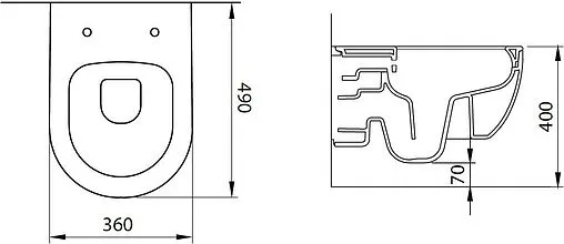 Унитаз подвесной безободковый Allen Brau Priority антрацит 4.31002.AN