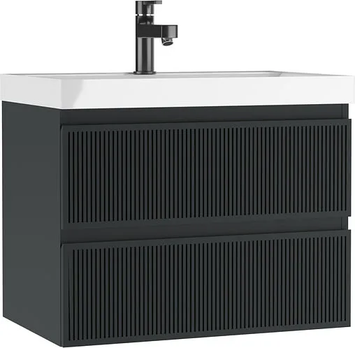 Тумба-умывальник подвесная Домино Tower 70 графит DT2501T+4670142930037