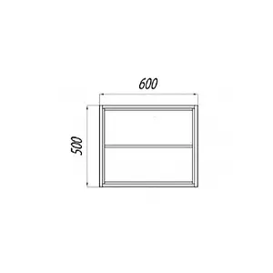 Тумба-умывальник подвесная Aquaton Брук 60 (открытый) дуб латте/белый, 3