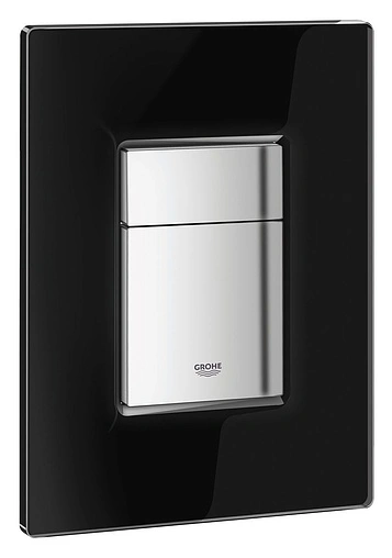 Клавиша смыва для унитаза Grohe Skate Cosmopolitan Glass 38845KS0 кнопки/хром глянцевый, панель/стекло черный Клавиша смыва для унитаза Grohe Skate Cosmopolitan Glass 38845KS0 кнопки/хром глянцевый, панель/стекло черный