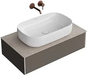 Тумба-умывальник подвесная Kerama Marazzi Magica 90 вечерний серый матовый MA.90.1\EGR.M+MA.wb.65+, 1