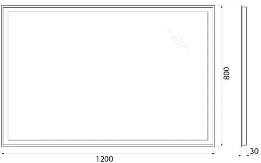Зеркало с подсветкой BelBagno 120x80 механическая кнопка SPC-GRT-1200-800-LED-BTN