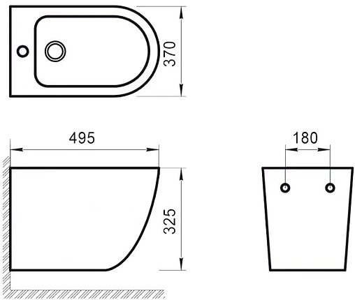 Биде подвесное BelBagno Sfera-R белый BB046BH