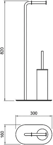 Ёршик для унитаза Aquatek Оберон чёрный матовый AQ4231MB