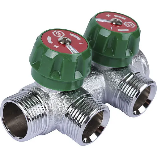 Коллектор регулирующий проходной 2 отвода ¾&quot;в/н x ¾&quot;ек Stout SMB-6850-343402