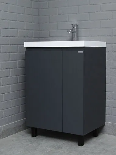 Тумба под умывальник напольный Домино Graffo 60 графит DGr2418T