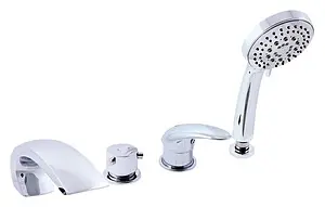 Смеситель на борт ванны на 4 отверстия Rav Slezak Dunaj хром D472.5P, 1