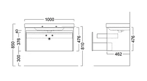 Тумба-умывальник подвесная Kerama Marazzi Buongiorno 100 белый BGN.100.1\WHT+BG.wb.100 Тумба-умывальник подвесная Kerama Marazzi Buongiorno 100 белый BGN.100.1\WHT+BG.wb.100, 2