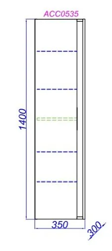 Шкаф-пенал подвесной Aqwella Accent 35 белый ACC0535W Шкаф-пенал подвесной Aqwella Accent 35 белый ACC0535W