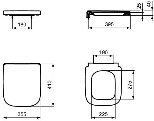 Крышка-сиденье для унитаза с микролифтом Ideal Standard I.Life S белый T473701