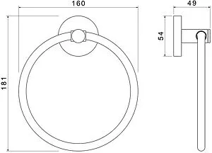 Полотенцедержатель Aquatek Европа чёрный матовый AQ4112MB Полотенцедержатель Aquatek Европа чёрный матовый AQ4112MB, 2