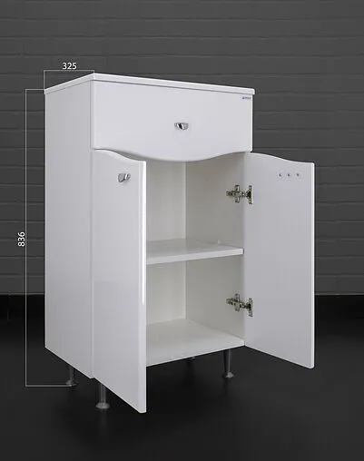 Комод напольный Айсберг Волна 50 белый DA1001K