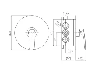 Смеситель для душа скрытого монтажа Rav Slezak Seina хром TG183BOX, 2