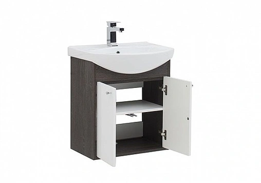 Тумба под умывальник Aquanet Грейс 60 белый/дуб кантербери 00198372