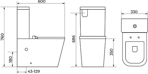 Бачок для унитаза Aquanet JUNIOR 3.0 C2 белый 00354311