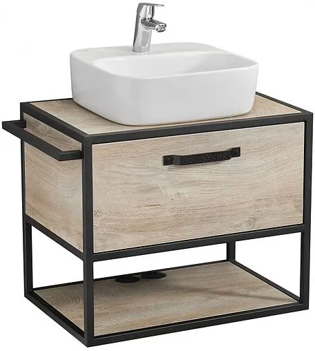 Тумба-умывальник подвесная Aquaton Лофт Фабрик 65 дуб эндгрейн 1A2423K2LTDU0