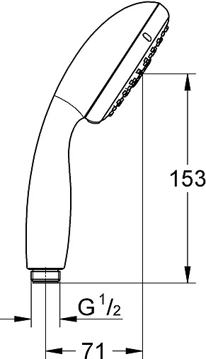 Лейка ручного душа Grohe Tempesta New 100 хром 28419002