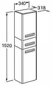 Шкаф-пенал подвесной с бельевой корзиной Aquaton Америна 35 чёрный 1A135203AM950 Шкаф-пенал подвесной с бельевой корзиной Aquaton Америна 35 чёрный 1A135203AM950, 2