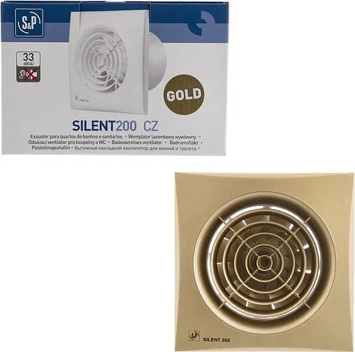 Вентилятор вытяжной Soler &amp; Palau SILENT-200 CZ GOLD
