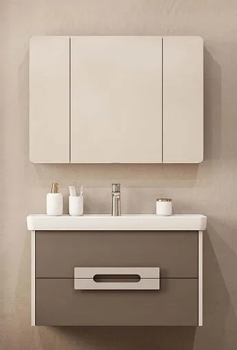 Тумба-умывальник подвесная Aquaton Ар-Деко 85 кашемир 1A2804K1DD6E0