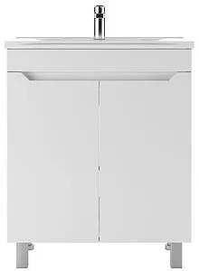 Тумба-умывальник напольная Домино Optima 65 белый глянец DO1905T+4627173210096, 3