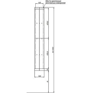 Полка Aquanet Магнум сталь брашированная 00334114, 2