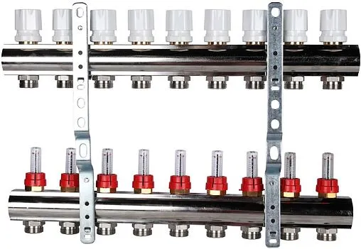 Группа коллекторная с расходомерами 9 отводов 1&quot;в/в x ¾&quot;ек Luxor CD 473M/9 15652709MN