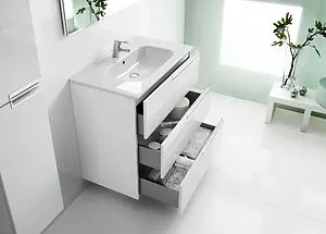 Тумба-умывальник Roca Victoria Nord Ice Edition 80 белый глянец ZRU9302835+ Тумба-умывальник Roca Victoria Nord Ice Edition 80 белый глянец ZRU9302835+, 4