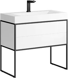 Тумба-умывальник подвесная Clarberg Logic T9н 90 белый LOG0109N+Tol.09.04.D Тумба-умывальник подвесная Clarberg Logic T9н 90 белый LOG0109N+Tol.09.04.D, 1