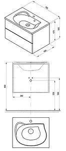 Тумба под умывальник подвесная Ravak SD Rosa II 76 белый X000001293 Тумба под умывальник подвесная Ravak SD Rosa II 76 белый X000001293, 2