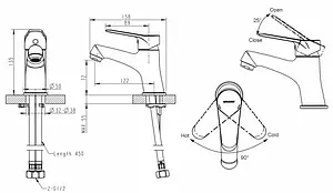 Смеситель для раковины Bravat Emeralda хром F1135147CP-RUS Смеситель для раковины Bravat Emeralda хром F1135147CP-RUS, 2
